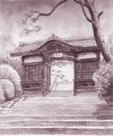 Illustration：護国寺・不老門